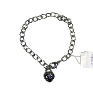 NEW Lia Sophia Silvertone Heart Bracelet